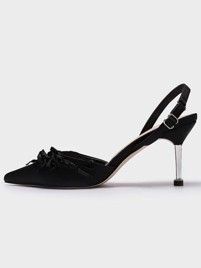 Fashion Baotou Bowknot High Heel Stiletto Pointed Shoes