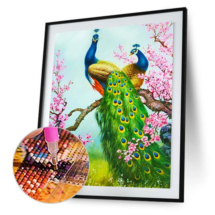 30x48cm DIY Diamond Painting Peafowl Cross Stitch Embroidery Mosaic Kit Home Decor