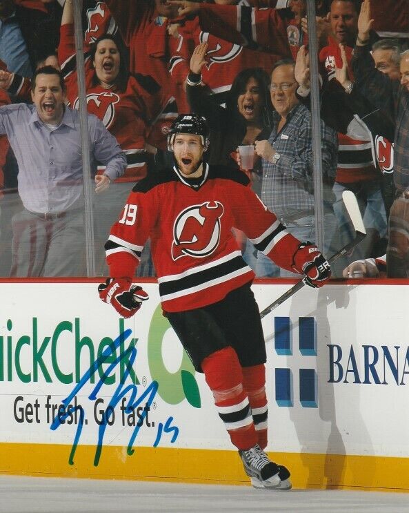 TRAVIS ZAJAC SIGNED NEW JERSEY DEVILS 8x10 Photo Poster painting #6 Autograph