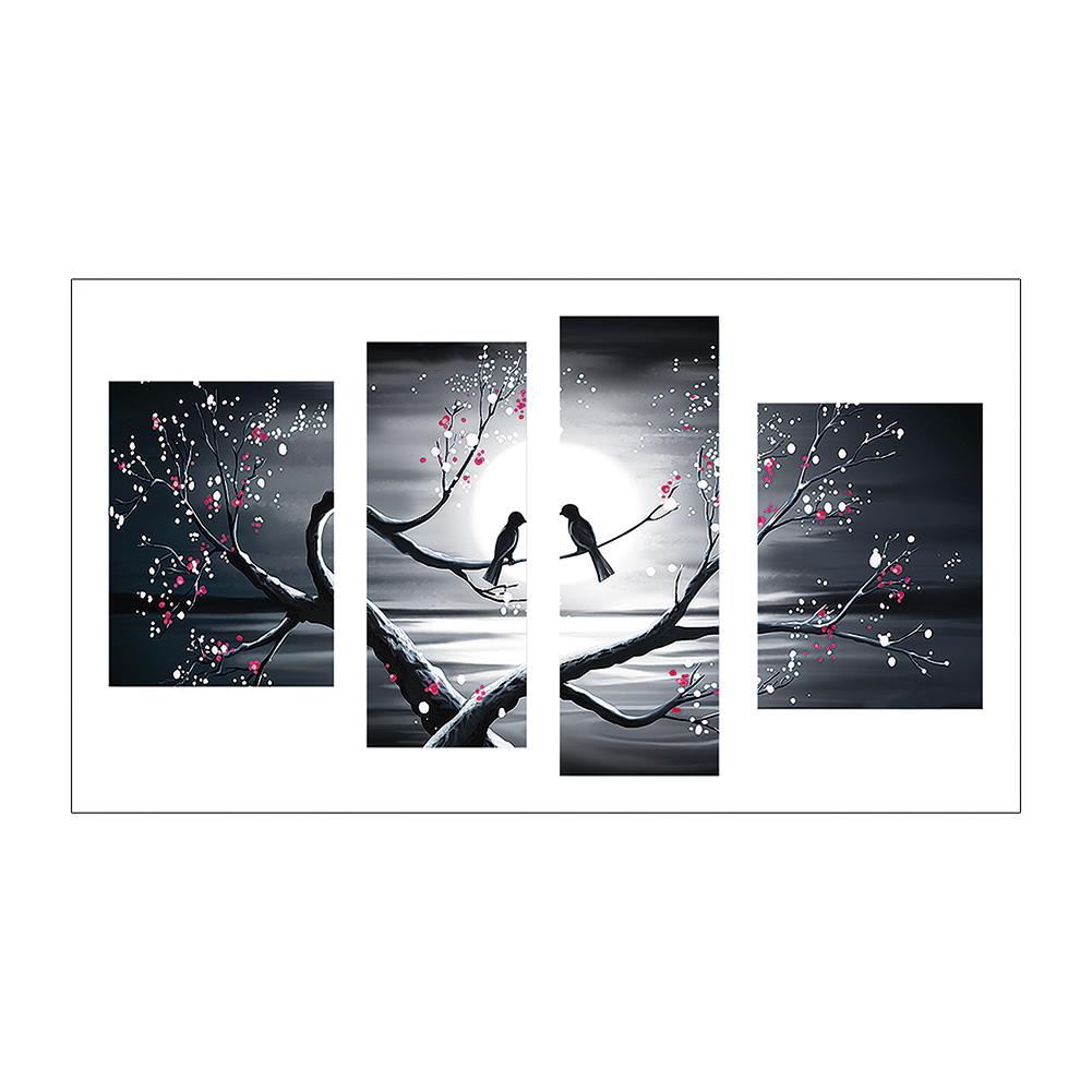 

80*45CM - Multi-picture Round Drill Diamond Painting - 4pcs Birds (Big Size), 501 Original