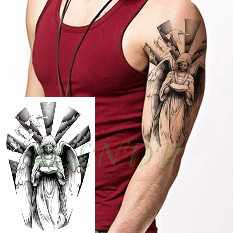 Waterproof Temporary Tattoo Sticker Poker Ace of Spades Letter Flower Art Flash Tatoo Fake Tatto Stickers for Girl Men Women