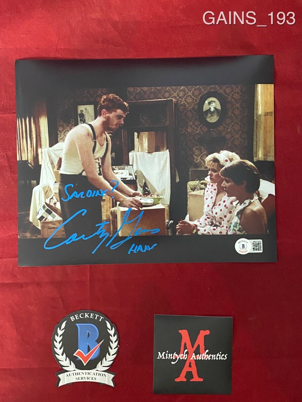 COURTNEY GAINS AUTOGRAPHED SIGNED 8x10 Photo Poster painting! THE BURBS! BECKETT COA! HANS!