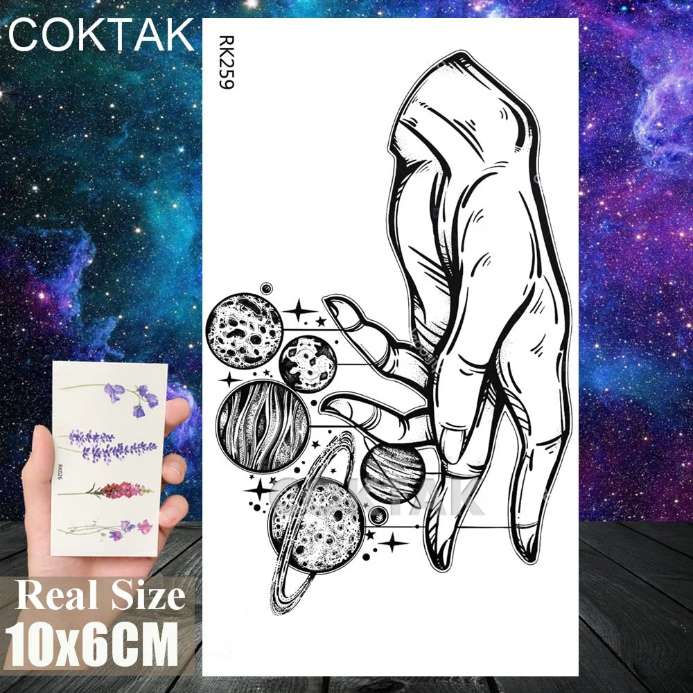 Watercolor Flower Beauty Temporary Tattoos Sticker For Women Body Art Arm Tatoos Waterproof Tattoo Paper Fake Jewelry Tatoos