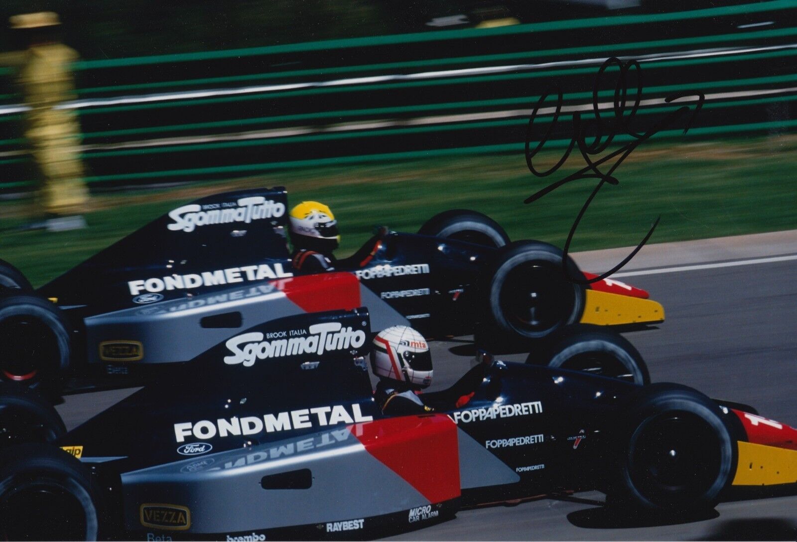 Gabriele Tarquini Hand Signed 12x8 Photo Poster painting Fondmetal F1 SpA F1.