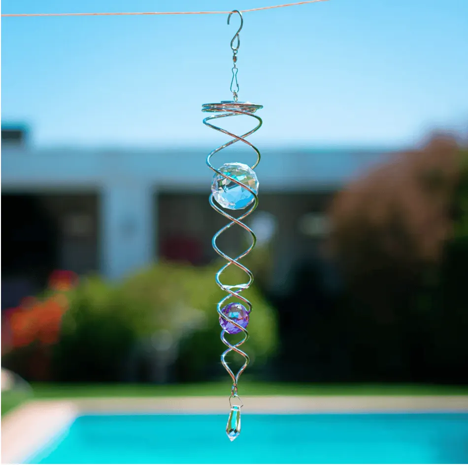🔥 Last Day Sale Price | ✨ Handmade Spiral Crystal (14 inches Length)