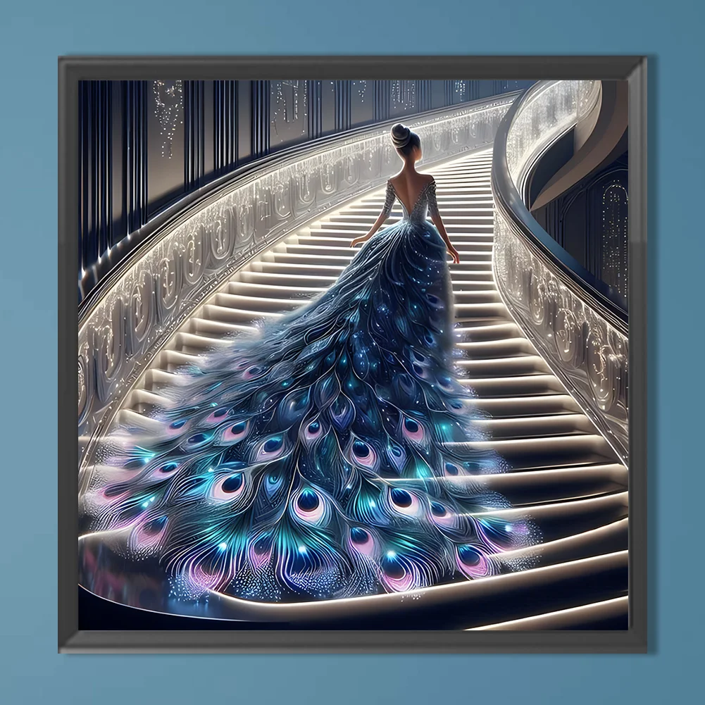 Diamond Painting - Full Round Drill - Gorgeous Skirt Beauty(Canvas|40*40cm)