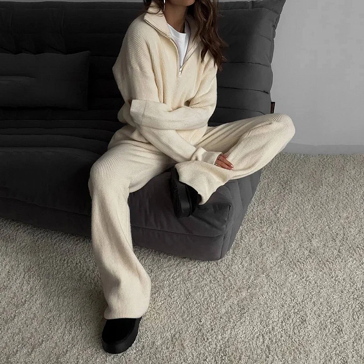 PASUXI Women's Knit Cardigan Suit Half Zip Lapel Casual Jacket Lightweight All-Season Open Front huanwei