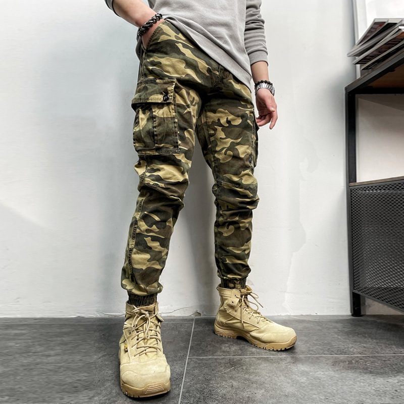 American-style Retro Camouflage Camouflage Casual Pants