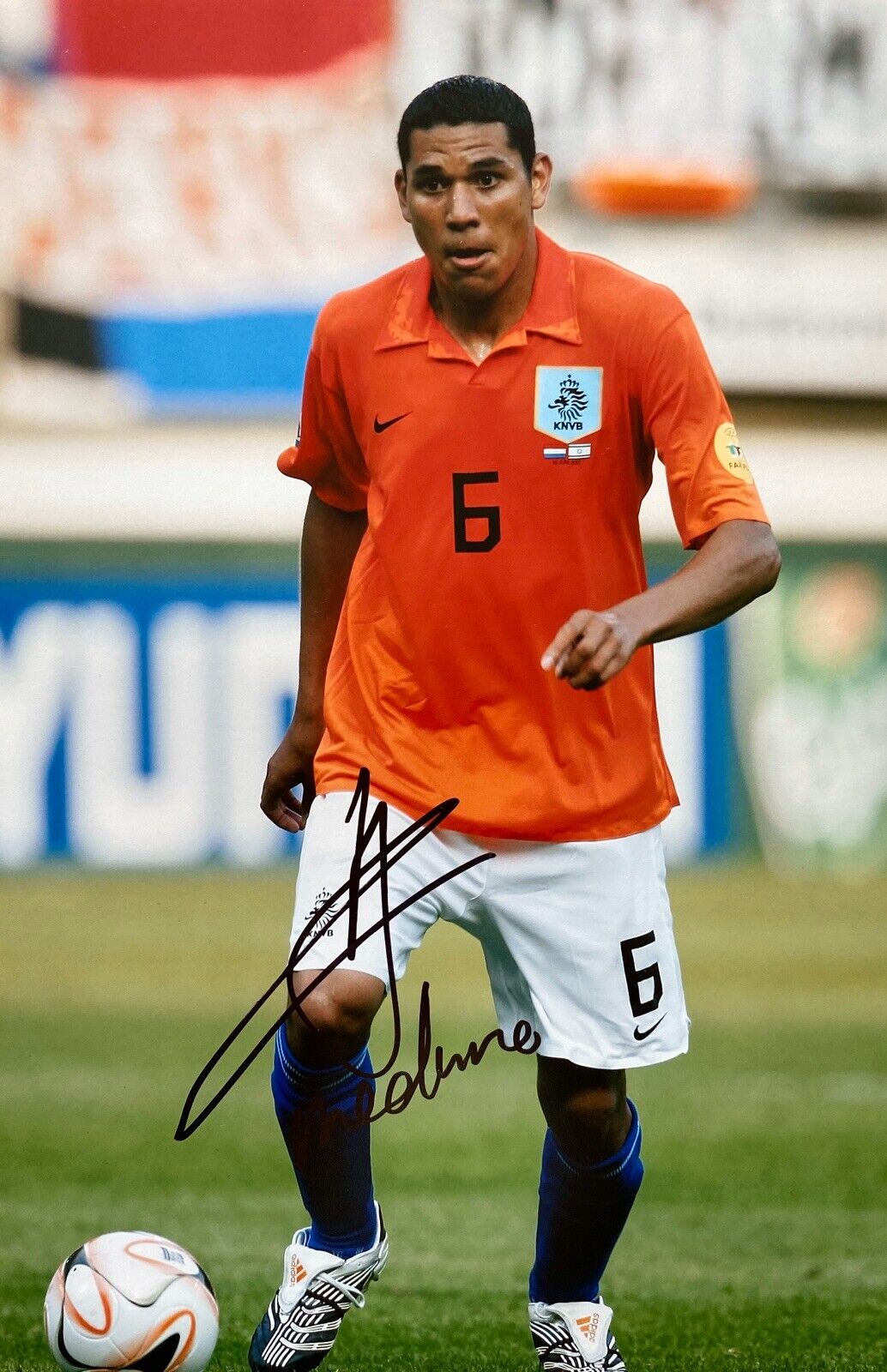 Hedwiges Maduro Hand Signed 12x8 Netherlands Photo Poster painting, Ajax, Valencia, Sevilla