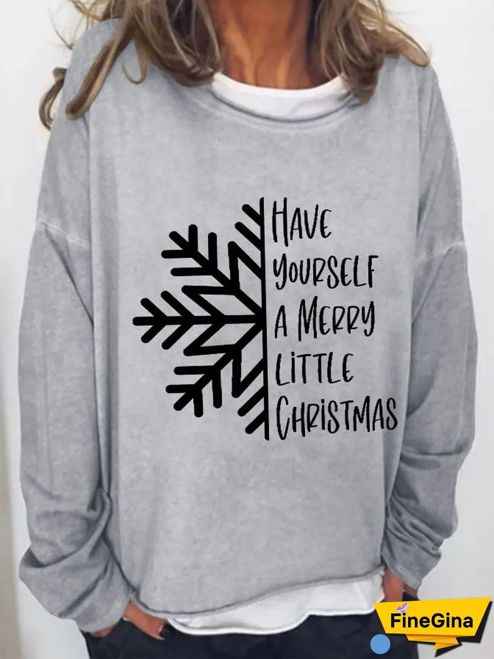 Women's Have Yourself A Merry Little Christmas Print Casual Sweatshirt