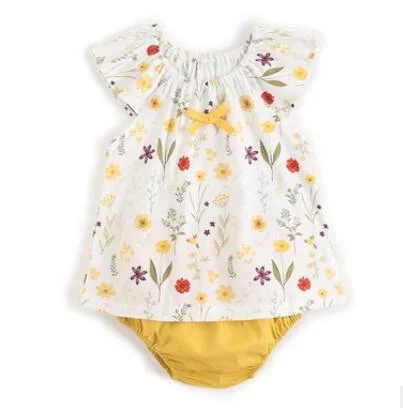 Baby Girls Clothes Set 2021 New Flower T-shirt+PP Shorts Summer Newborn Baby Girls Clothes Infant Baby Girls Clothing Suit