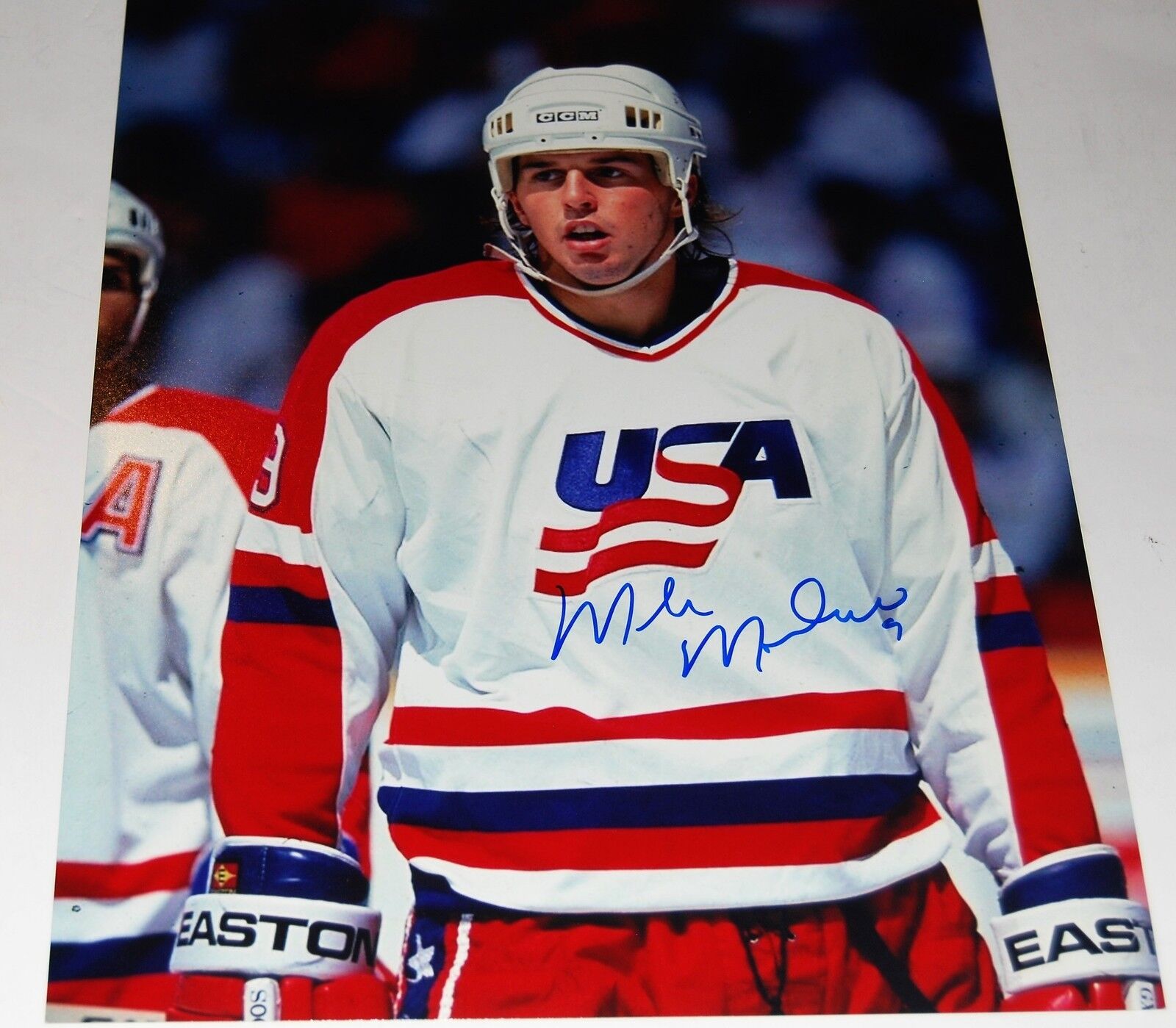 MIKE MODANO signed (TEAM USA HOCKEY) 11X14 Photo Poster painting W/COA *DALLAS STARS*