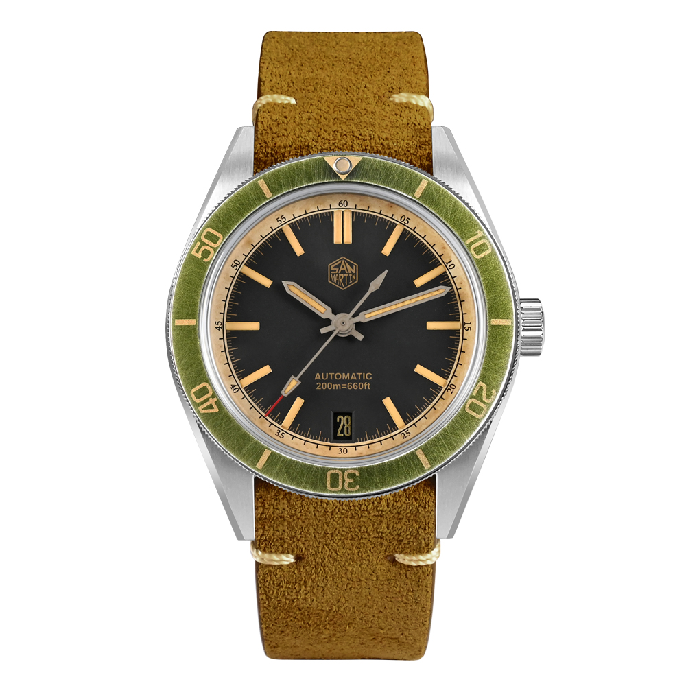 San Martin Distressed Design Diving Watch SN0116G-B San Martin Watch San Martin Watch