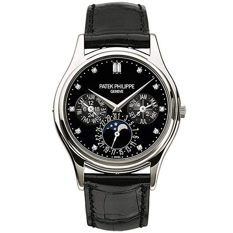Patek Philippe Grand Complications Perpetual Calendar Moon Phase 37mm 5140P Black Dial【Free Shipping】
