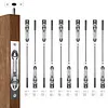 [US Local Warehouse] 10 Packs Lever Extension Flush Bolt 16.54in Latch Slide Bolt Lock Solid Stainless Steel French Door Locks for Commercial Applications Store School Office