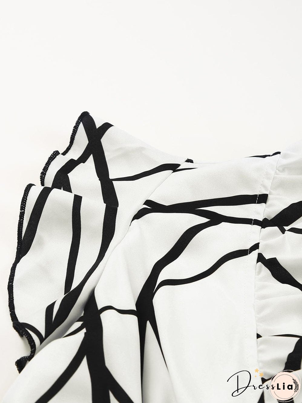 Elegant Abstract Print Maxi Dress