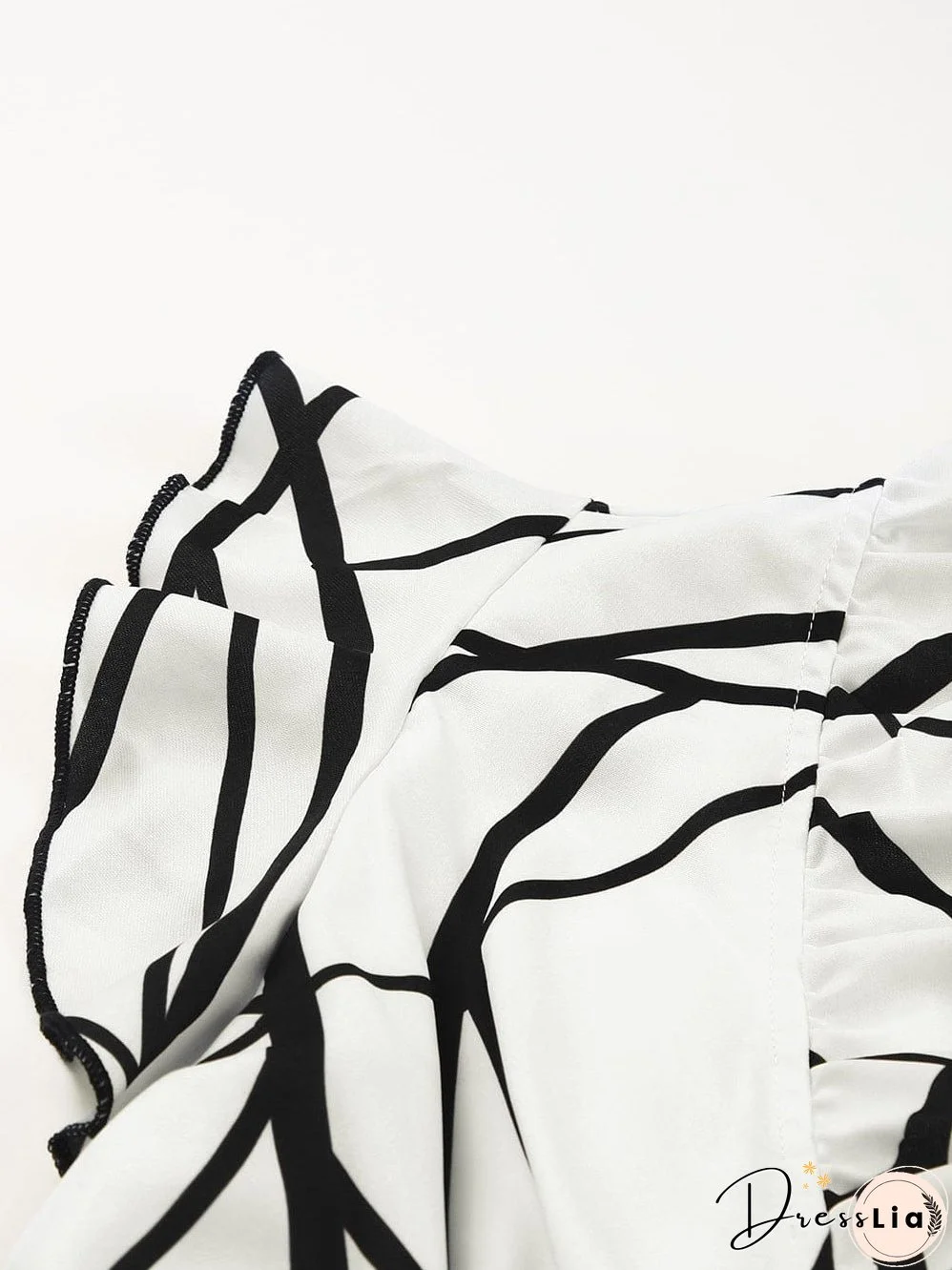 Elegant Abstract Print Maxi Dress