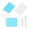Multi-Section Diamond Painting Tray Kit 5D DIY Drills Plate with Spoon & Brush Set