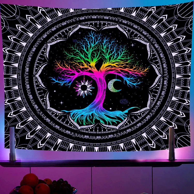 Olivenorma Dormitory Wall Purple Light Tapestry