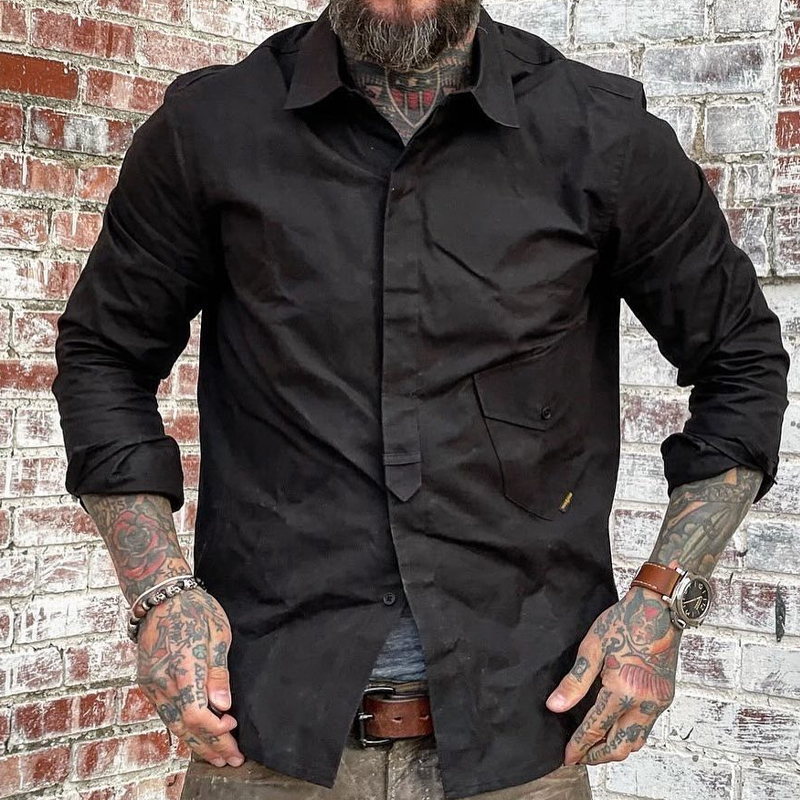 Men's Vintage Black Work Shirt