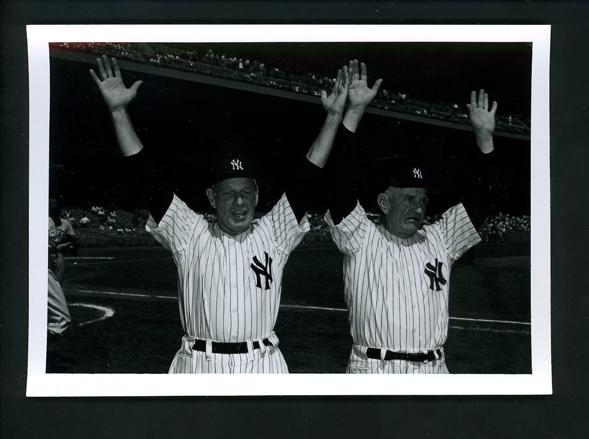 Leo Durocher & Casey Stengel Press Original Photo Poster painting by Don Wingfield Yankees