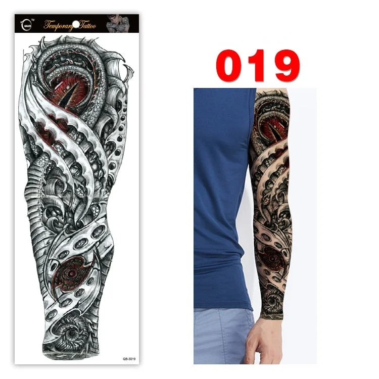 Full Arm Series Temporary Tattoo Full Arm Tattoo Sticker Lasting Waterproof Sweat Flower Arm Full Arm Tattoo Big Picture Sticker