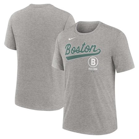 Men's Boston Red Sox Heather Charcoal 2025 City Connect Performance Tri-Blend T-Shirt