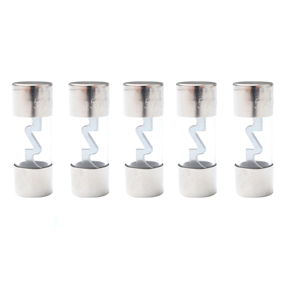 

5pcs Nickel Plated AGU Fuse Pack 60A Transparent Fuses Tube for Car Audio, 501 Original