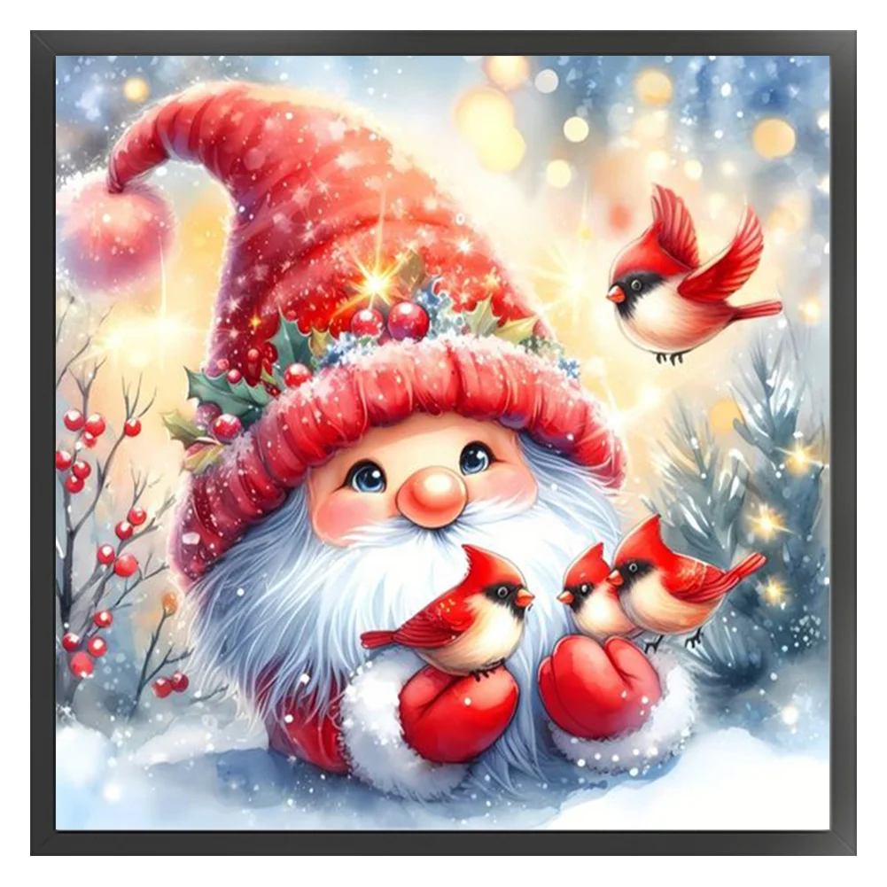 11CT Full Stamped Cross Stitch - Bird & Dryad Gnome(Canvas|40*40CM)