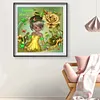 Diamond Painting-DIY Crystal Rhinestone Yellow Rose Girl