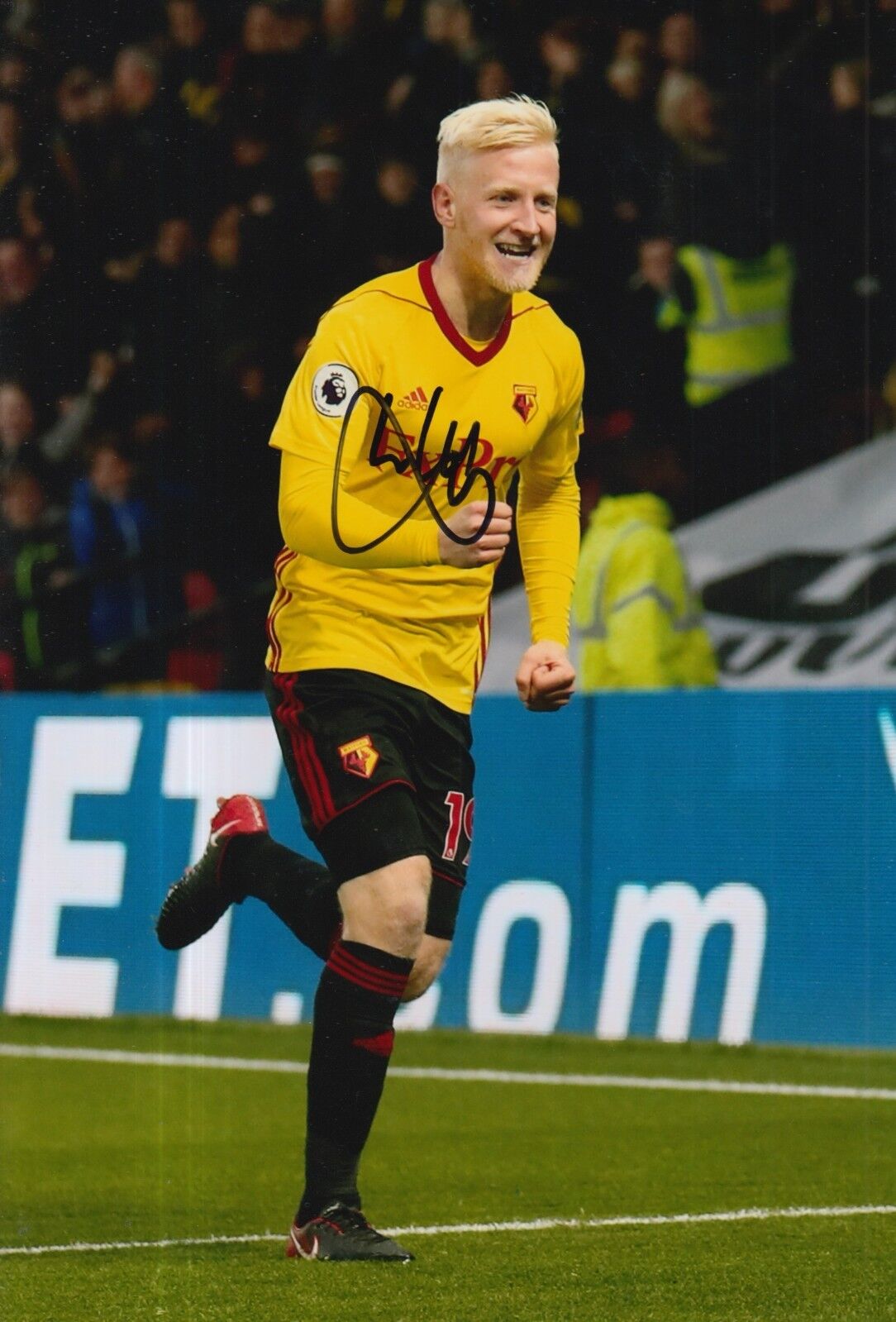 WATFORD HAND SIGNED WILL HUGHES 12X8 Photo Poster painting.