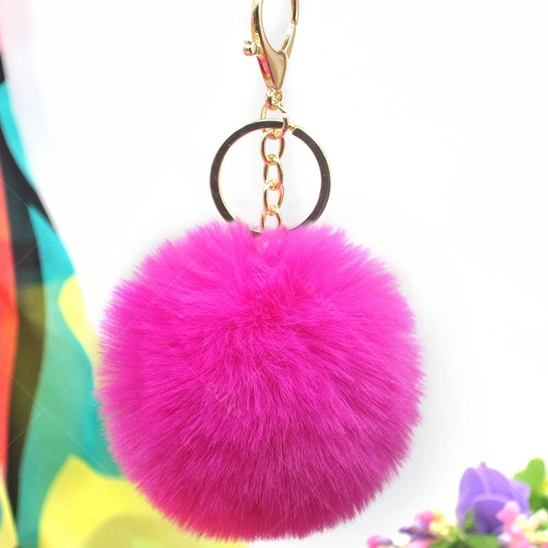 Cute Solid Color Alloy Cloth Women’s Keychain