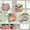 4Pcs Diamond Painting 250th Anniversary of the US Window Pendants Suncatcher Hanging Kits for Home Porch Farmhouse