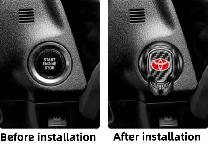 Car one-button start protection cover decorative ignition switch button