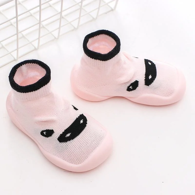 Baby Socks With Rubber Soles Cartoon baby shoes Infant Sock Baby steps Anti-slip Leather kids Floor Socks Baby slippers