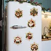 6PCS Snowflake Xmas Set DIY Pearl Diamond Painting Christmas Fridge Magnets, Sparkling Rhinestone Refrigerator Magnet Craft Kit for Home Decor & Gifts