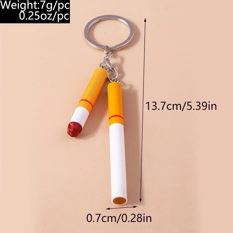 Modern Style Cigarette Zinc Alloy Keychain