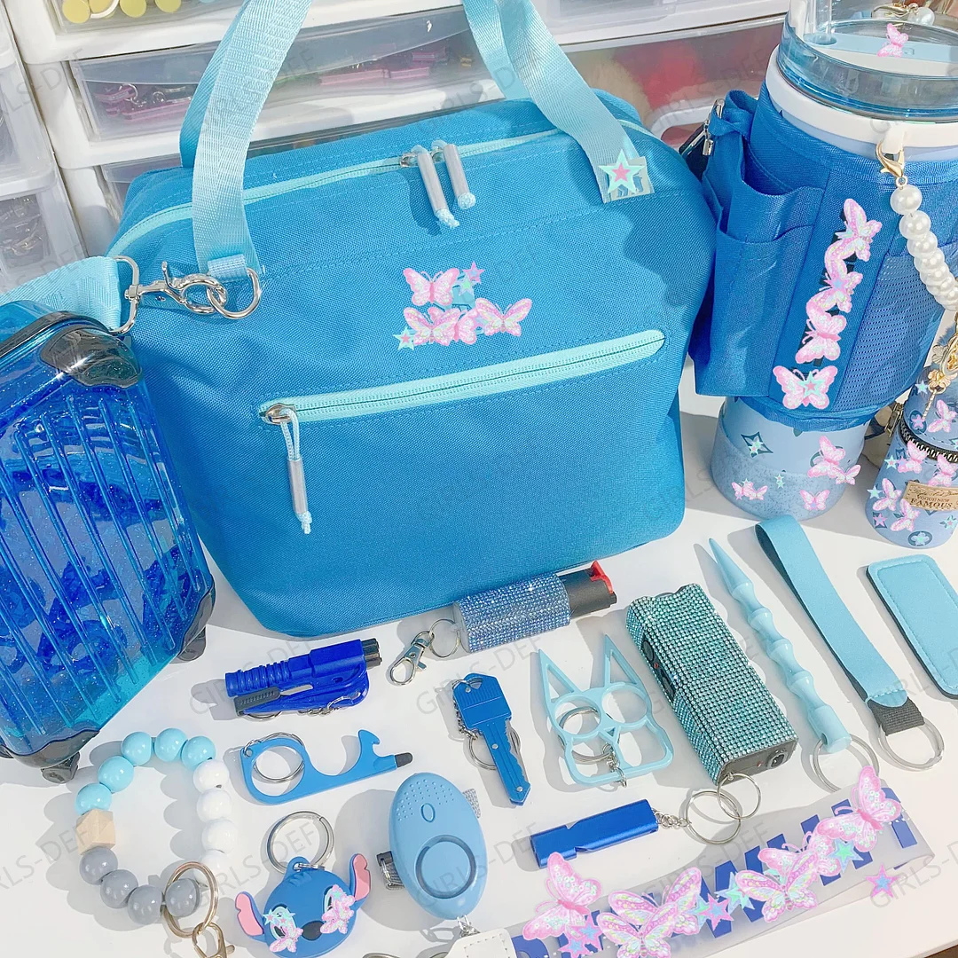 (NEW) ST@NL3Y Tote Bag and C@rry-All Self Defense Keychain with Tumbler