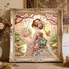 5D DIY Diamond Art Painting Kit Partial Drill Japanese(Fan Floral Princess)