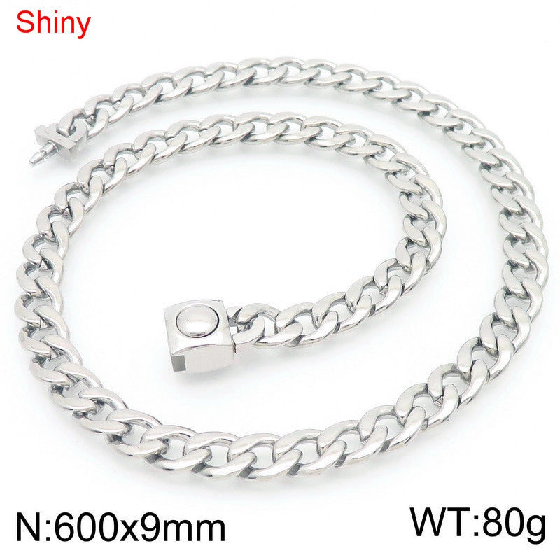 Stainless Steel NK Chain Bracelet Fashion Personality Titanium Steel Figaro Chain Necklace