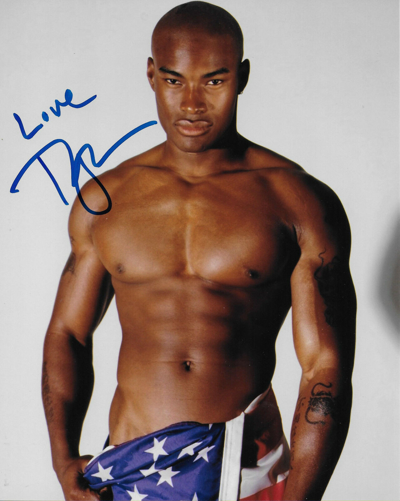 Tyson Beckford Original Autographed 8X10 Photo Poster painting