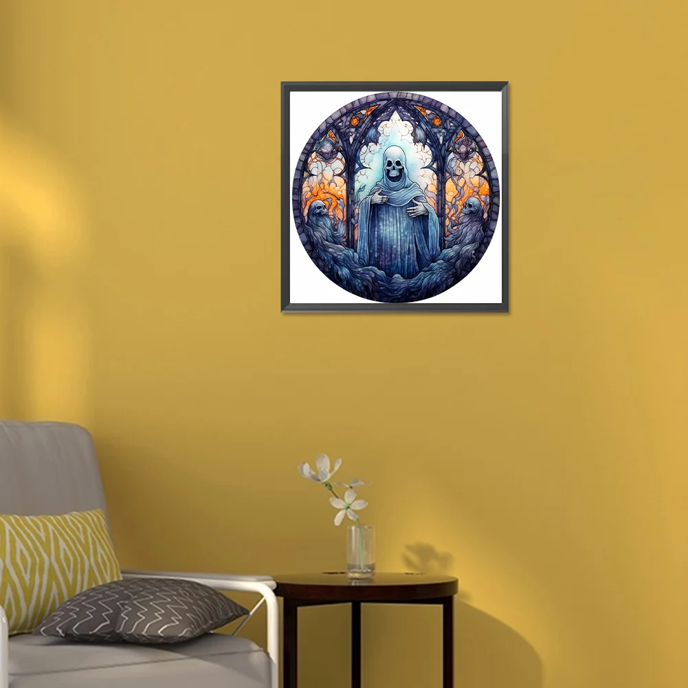 Full Round Diamond Painting 30*30cm - Scary Halloween