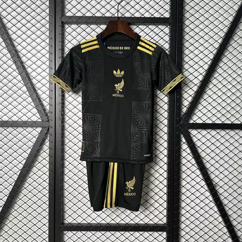 2025 Kids Mexico Special Edition Black Soccer Jersey