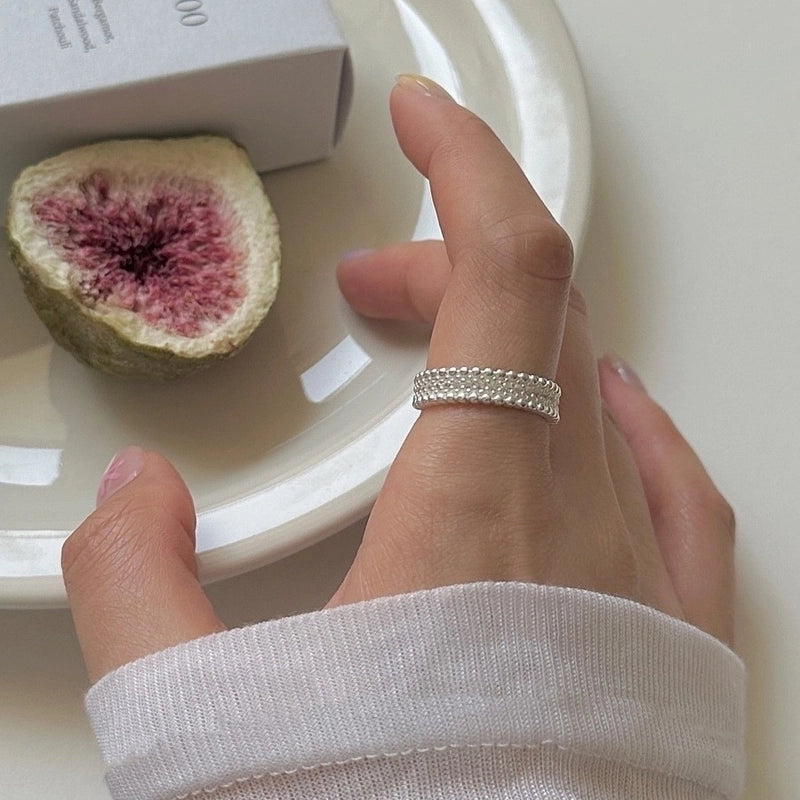 Minimalist Geometric Solid Color Copper Plating Open Rings