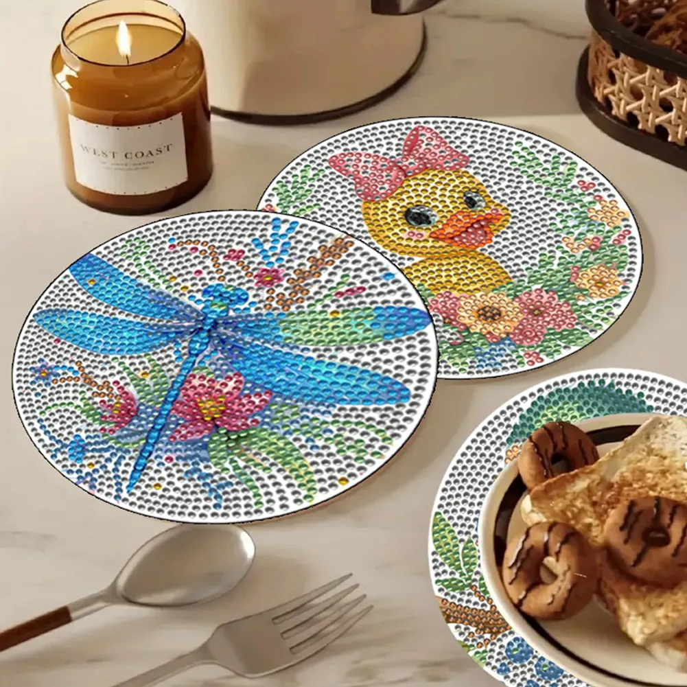 DIY Diamond Dot Kits Animals Diamond Painting Placemats Projects for Beginners