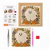 Pumpkin Ghost Glass Mosaic DIY Craft Kit &ndash; Framed Halloween Wall Art