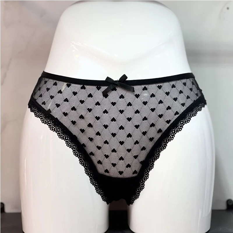 Athvotar Athvotar V Drowsing Hollow Lady T-Shirt T-Shirt Lace Trousers Love Lace Cotton Crotch Large-Size Thong Trousers Low-Rise Trousers