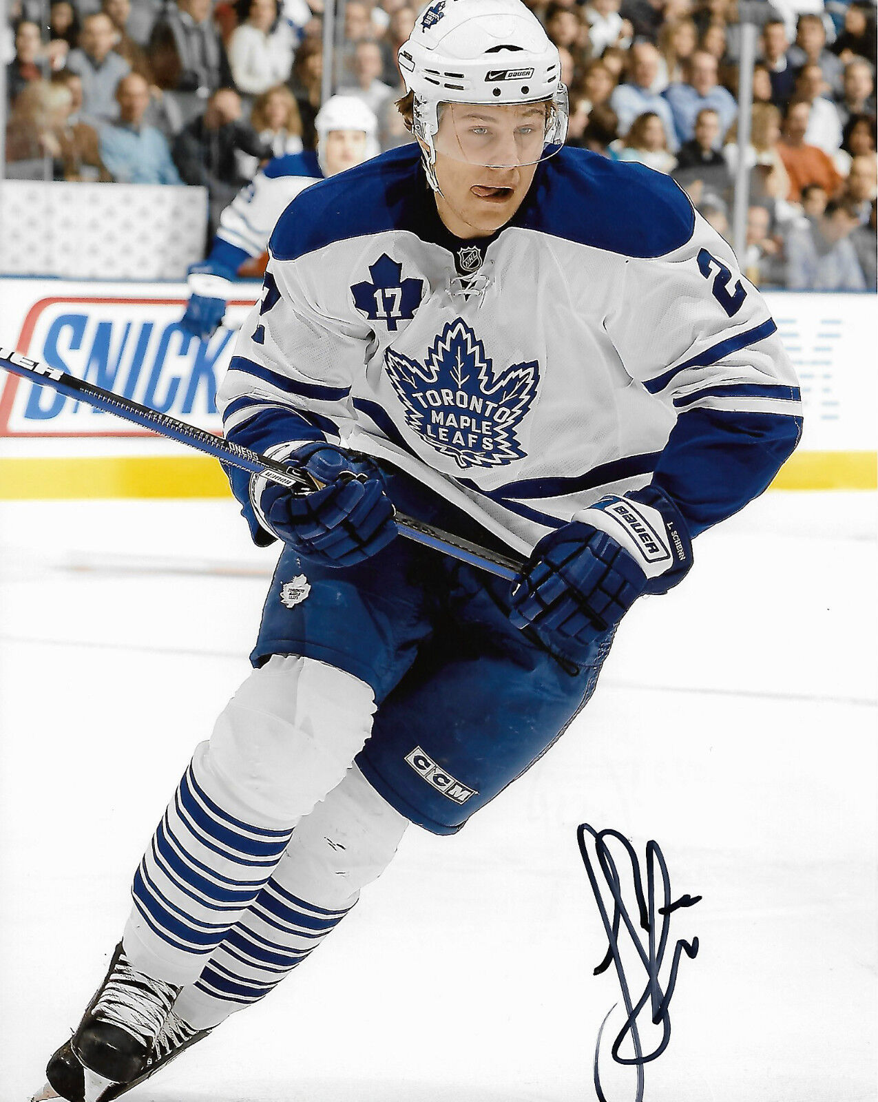 Toronto Maple Leafs Luke Schenn Signed Autographed 8x10 Photo Poster painting COA E