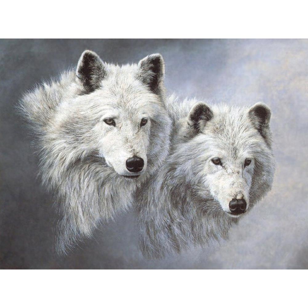 

40*30CM-Round Drill Diamond Painting-Wolf, 501 Original