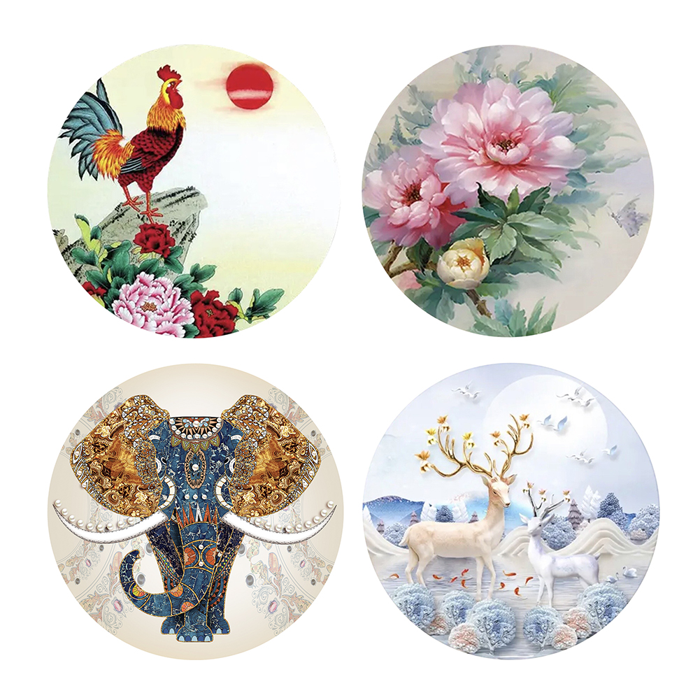 50x50cm 11CT Canvas Stamped Needlework Kit DIY Flower Animal Cross Stitch
